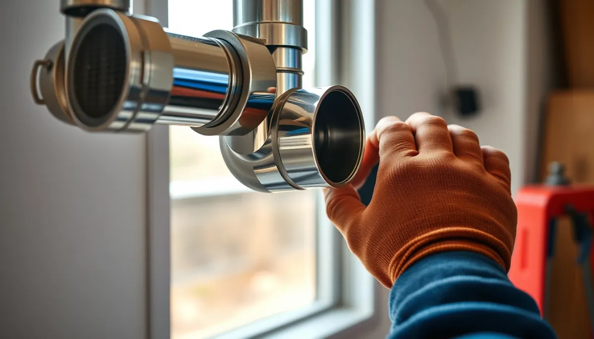 Installation d'un conduit de fumée pour poêle à granulés par un professionnel