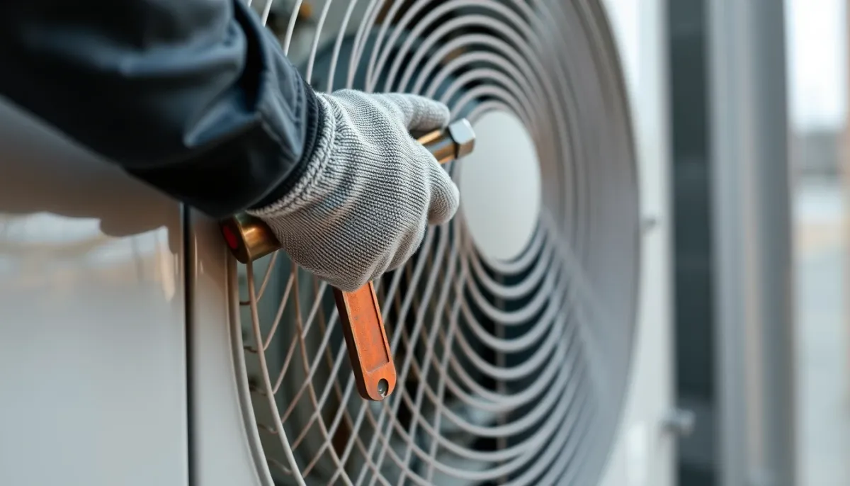 Installateur qualifié posant une pompe à chaleur Atlantic Alféa
