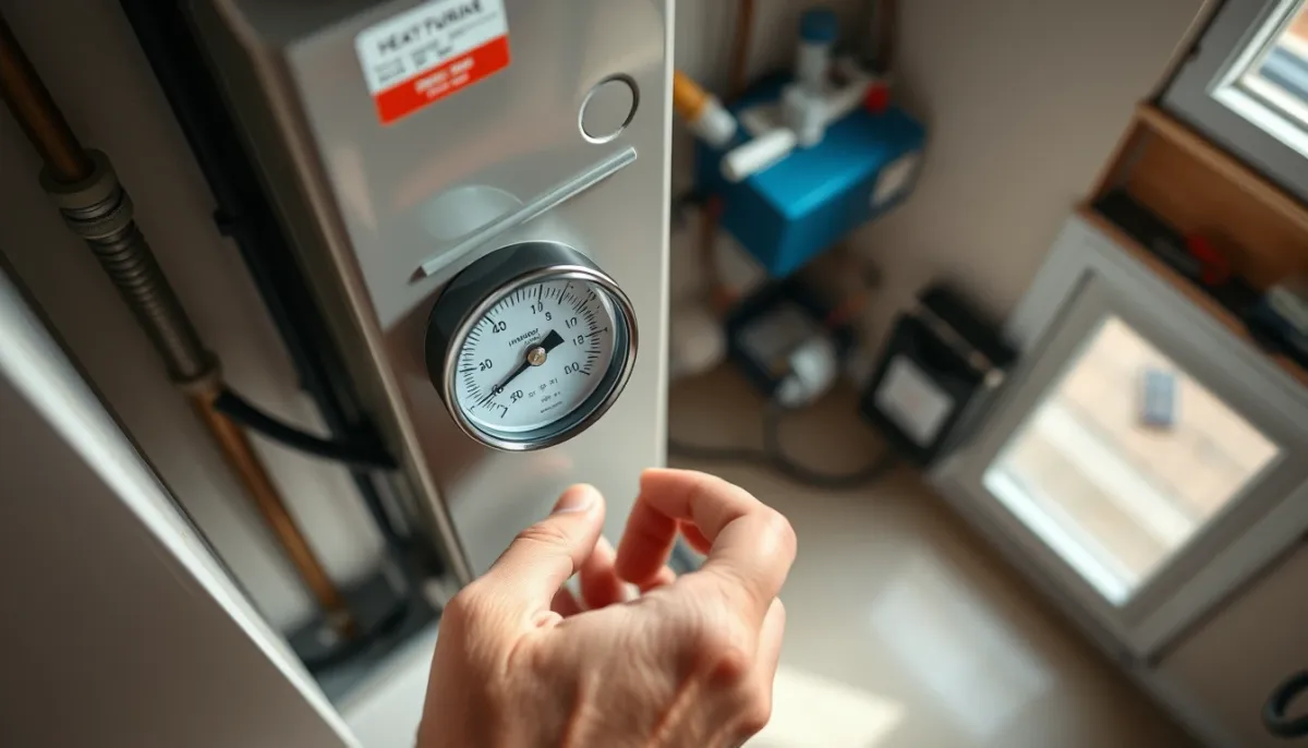 Vérification de la pression du circuit hydraulique d'une pompe à chaleur
